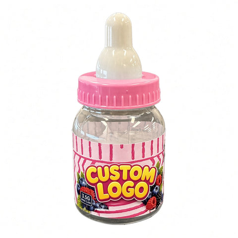 Custom 3.5g 50ml PET Baby Bottles with Custom Labels