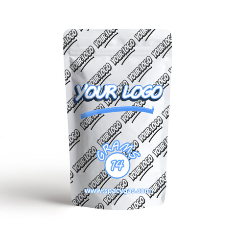 Custom 14 Gram Mylar Bag 5"x 8.1", Normal Zipper