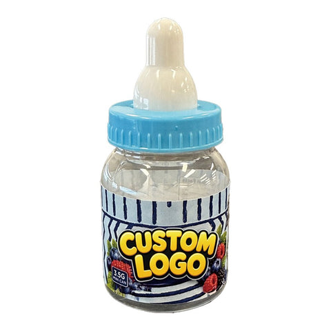 Custom 3.5g 50ml PET Baby Bottles with Custom Labels - SpacyGas