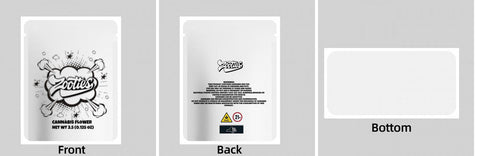 Custom Your Own 3.5 Gram Mylar Bag 4x5″ Stand - up Pouch - SpacyGas