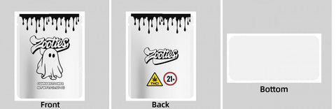 Custom Your Own 3.5 Gram Mylar Bag 4x5″ Stand - up Pouch - SpacyGas