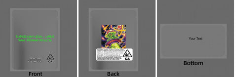 Custom Your Own 3.5 Gram Mylar Bag 4x5″ Stand - up Pouch - SpacyGas