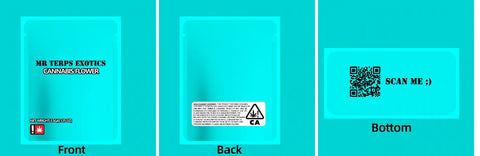 Custom Your Own 3.5 Gram Mylar Bag 4x5″ Stand - up Pouch - SpacyGas