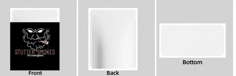 Custom Your Own 3.5 Gram Mylar Bag 4x5″ Stand - up Pouch - SpacyGas