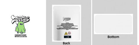 Custom Your Own 3.5 Gram Mylar Bag 4x5″ Stand - up Pouch - SpacyGas