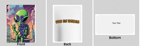Custom Your Own 3.5 Gram Mylar Bag 4x5″ Stand-up Pouch - SpacyGas