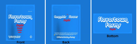 Custom Your Own 3.5 Gram Mylar Bag 4x5″ Stand-up Pouch - SpacyGas