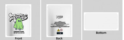 Custom Your Own 3.5 Gram Mylar Bag 4x5″ Stand - up Pouch - SpacyGas