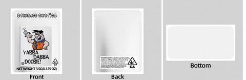 Custom Your Own 3.5 Gram Mylar Bag 4x5″ Stand-up Pouch - SpacyGas