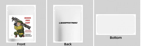 Custom Your Own 3.5 Gram Mylar Bag 4x5″ Stand-up Pouch - SpacyGas