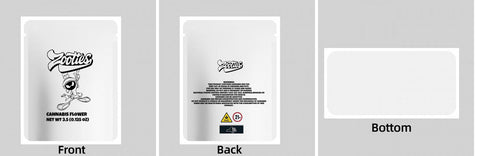 Custom Your Own 3.5 Gram Mylar Bag 4x5″ Stand - up Pouch - SpacyGas