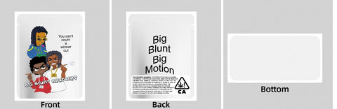 Custom Your Own 3.5 Gram Mylar Bag 4x5″ Stand - up Pouch - SpacyGas