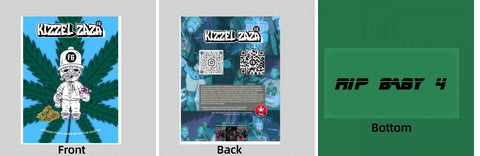 Custom Your Own 3.5 Gram Mylar Bag 4x5″ Stand - up Pouch - SpacyGas