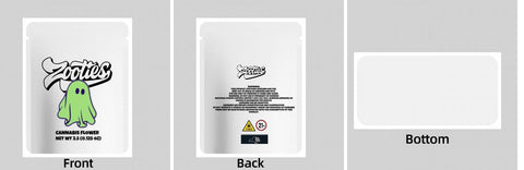 Custom Your Own 3.5 Gram Mylar Bag 4x5″ Stand - up Pouch - SpacyGas