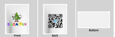 Custom Your Own 3.5 Gram Mylar Bag 4x5″ Stand-up Pouch - SpacyGas