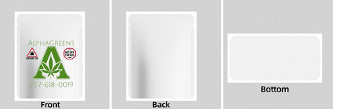 Custom Your Own 3.5 Gram Mylar Bag 4x5″ Stand - up Pouch - SpacyGas