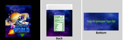 Custom Your Own 3.5 Gram Mylar Bag 4x5″ Stand-up Pouch - SpacyGas