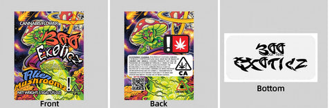 Custom Your Own 3.5 Gram Mylar Bag 4x5″ Stand - up Pouch - SpacyGas