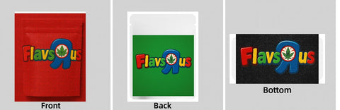 Custom Your Own 3.5 Gram Mylar Bag 4x5&34; Stand - up Pouch - SpacyGas