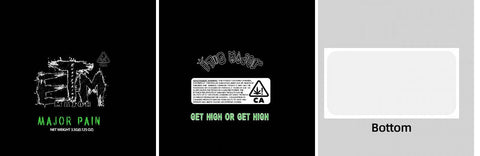 Custom Your Own 3.5 Gram Mylar Bag 4x5&34; Stand - up Pouch - SpacyGas
