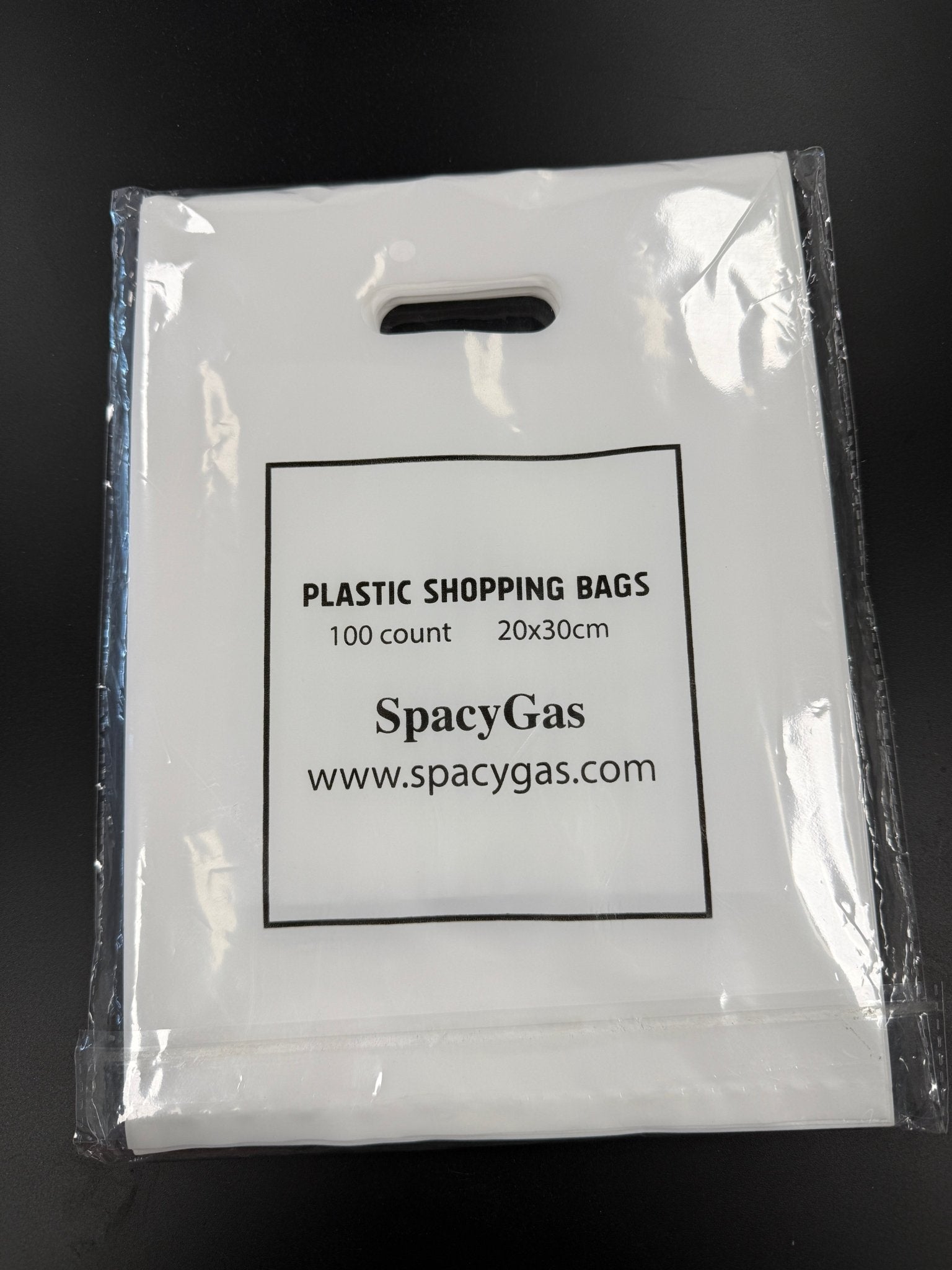 美品 Materialize Wear spacy bag SpacyGas Plastic Shopping Bag with Die Cut Handle Bag 7.9