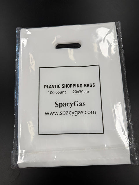 SpacyGas Plastic Shopping Bag with Die Cut Handle Bag 7.9"x10.6" - SpacyGas