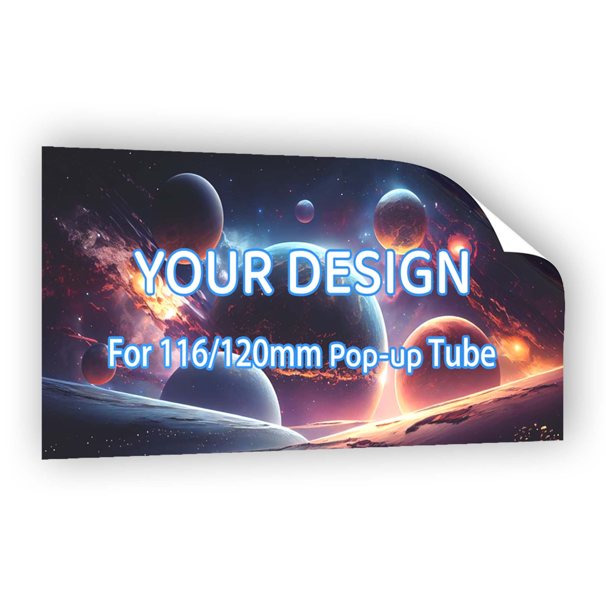 Tube Sticker Custom Sticker for 116/120 mm Plastic Pop-up Tube– SpacyGas
