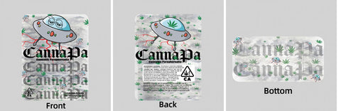 Custom Your Own 3.5 Gram Mylar Bag 4x5″ Stand-up Pouch - SpacyGas