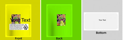 Custom Your Own 3.5 Gram Mylar Bag 4x5″ Stand-up Pouch - SpacyGas