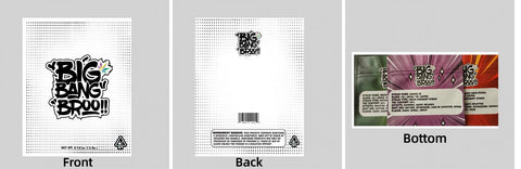 Custom Your Own 3.5 Gram Mylar Bag 4x5″ Stand-up Pouch - SpacyGas