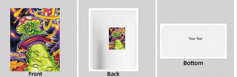 Custom Your Own 3.5 Gram Mylar Bag 4x5″ Stand-up Pouch - SpacyGas