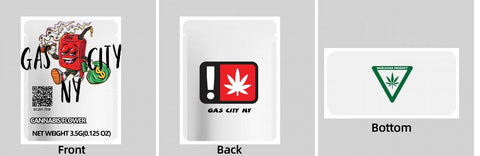 Custom Your Own 3.5 Gram Mylar Bag 4x5″ Stand-up Pouch - SpacyGas