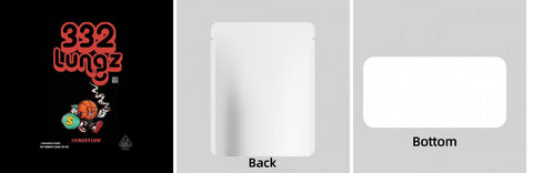 Custom Your Own 3.5 Gram Mylar Bag 4x5″ Stand-up Pouch - SpacyGas