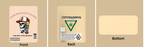 Custom Your Own 3.5 Gram Mylar Bag 4x5″ Stand-up Pouch - SpacyGas