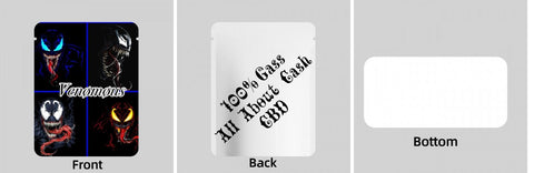Custom Your Own 3.5 Gram Mylar Bag 4x5″ Stand-up Pouch - SpacyGas