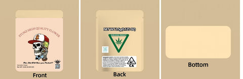Custom Your Own 3.5 Gram Mylar Bag 4x5″ Stand-up Pouch - SpacyGas