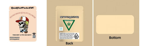 Custom Your Own 3.5 Gram Mylar Bag 4x5″ Stand-up Pouch - SpacyGas