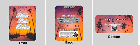 Custom Your Own 3.5 Gram Mylar Bag 4x5″ Stand-up Pouch - SpacyGas