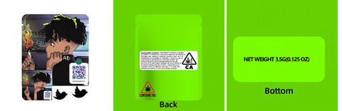 Custom Your Own 3.5 Gram Mylar Bag 4x5″ Stand-up Pouch - SpacyGas