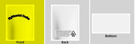 Custom Your Own 3.5 Gram Mylar Bag 4x5″ Stand-up Pouch - SpacyGas