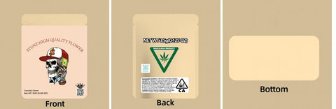 Custom Your Own 3.5 Gram Mylar Bag 4x5″ Stand-up Pouch - SpacyGas