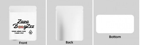 Custom Your Own 3.5 Gram Mylar Bag 4x5″ Stand-up Pouch - SpacyGas