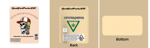 Custom Your Own 3.5 Gram Mylar Bag 4x5″ Stand-up Pouch - SpacyGas