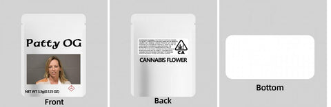 Custom Your Own 3.5 Gram Mylar Bag 4x5″ Stand-up Pouch - SpacyGas